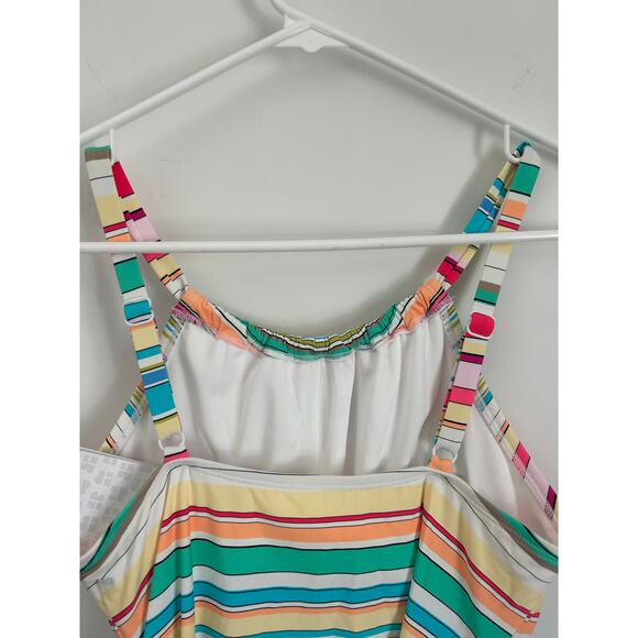 Beach House Blair Striped High Neck Tankini Top - Size 8 - Picture 9 of 9